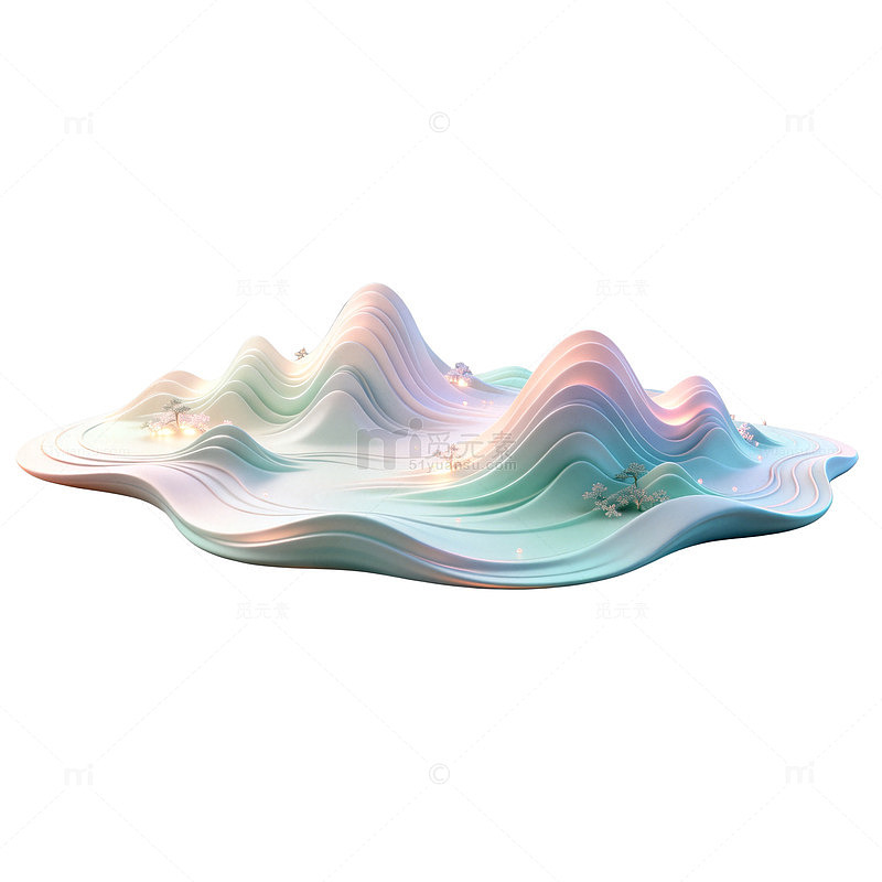 琉璃波浪形装饰盘