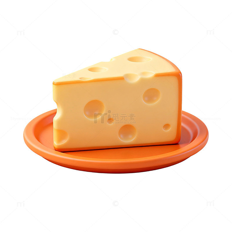 卡通奶酪美食插画