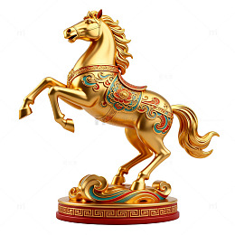 金色骏马雕塑艺术品