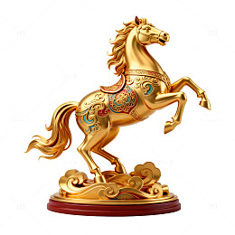 金色骏马雕塑艺术品