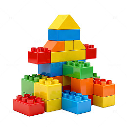 彩色积木搭建创意图