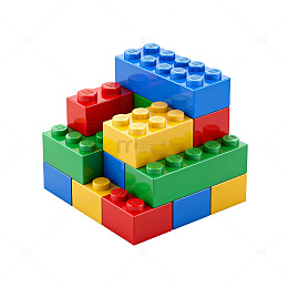 彩色积木创意搭建图案