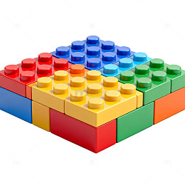 彩色积木玩具积木搭建创意玩具