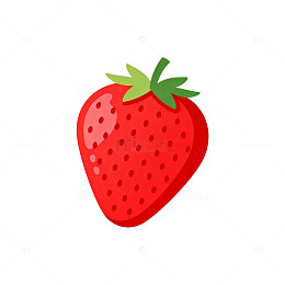 卡通草莓插画设计素材