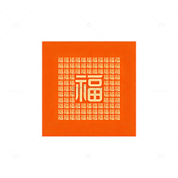 橙色福字图案设计素材
