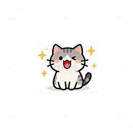 可爱卡通猫咪插画素材