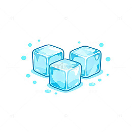 卡通冰晶矢量图案设计元素