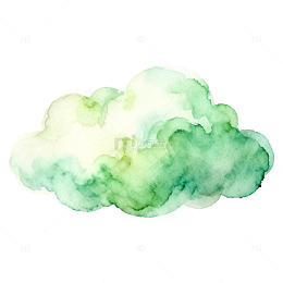 水彩云朵插画设计元素