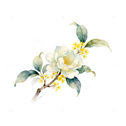 水彩花卉植物插画设计元素