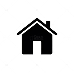 简约黑白色调房屋图标设计元素
