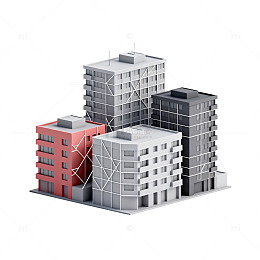 现代建筑模型简约设计