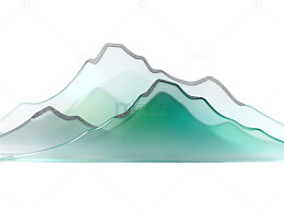 抽象山景玻璃艺术设计