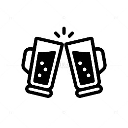 简约风格碰杯庆祝图标