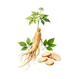 人参植物插画设计素材