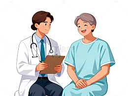 医生咨询患者插画素材