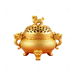 金色香炉古典工艺品