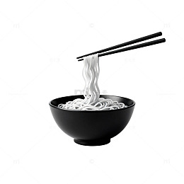简约风格面条餐具静物