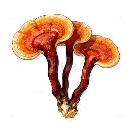 水彩真菌插画设计素材