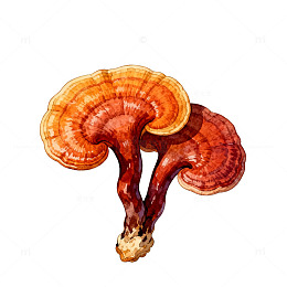 灵芝产品设计插画