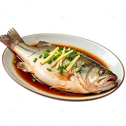 清蒸鲈鱼美食片