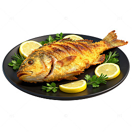 烤鱼美食静物