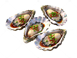 精致生蚝美食插画
