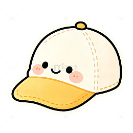 软萌手绘卡通鸭子造型鸭舌帽免扣素材