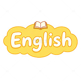 手写English英文教育主题免扣素材