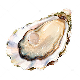生蚝手绘海鲜插画素材