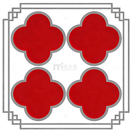 古典花纹边框花朵图案设计元素