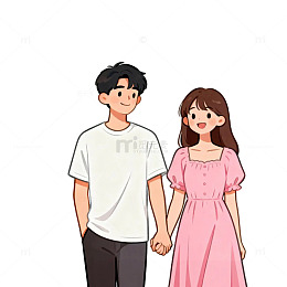 情侣牵手日常