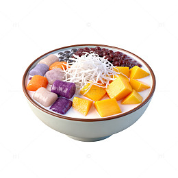 甜品碗装芋圆芒果红豆