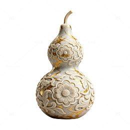 金纹雕花葫芦艺术品