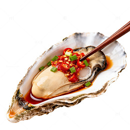 生蚝配剁椒美食图片素材