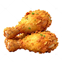 金黄炸鸡美食片