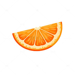 卡通橙子片插画设计素材