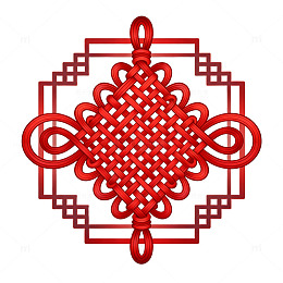 红色中国结图案设计元素