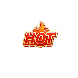 火焰风格HOT标志设计素材