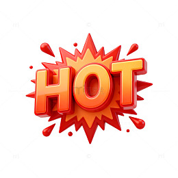爆炸效果HOT字艺术字设计素材