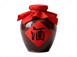 传统中国风酒坛