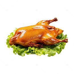 金黄色烤鸭美食片