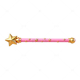 粉色星星魔法棒装饰