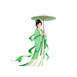 古风女子插画设计