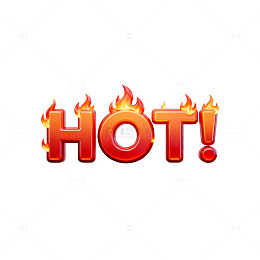 火焰风格HOT标志设计素材