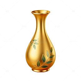 金色花瓶装饰图案设计素材