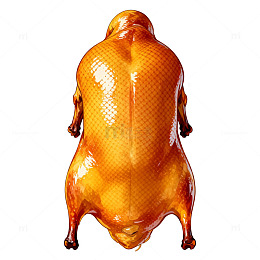烤鸡美食插画设计素材