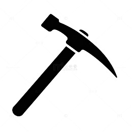 简约工具镐图标设计