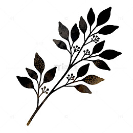 简约植物枝叶图案设计