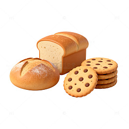 卡通食品烘焙场景
