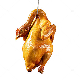 悬挂烧鸡美食图片